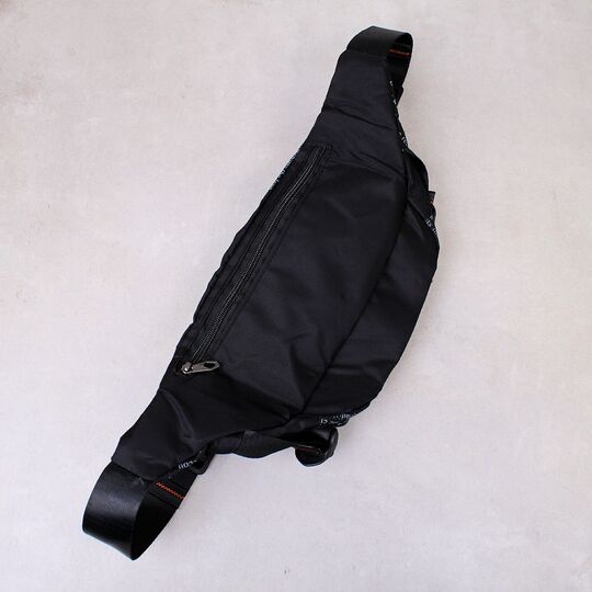 Мужская сумка поясная, бананка, черная П4223