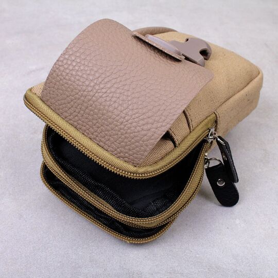 Мужская сумка поясная, хаки П4229