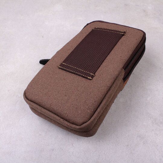 Мужская сумка поясная, коричневая П4232