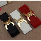 Женский ремень широкий, белый П4233