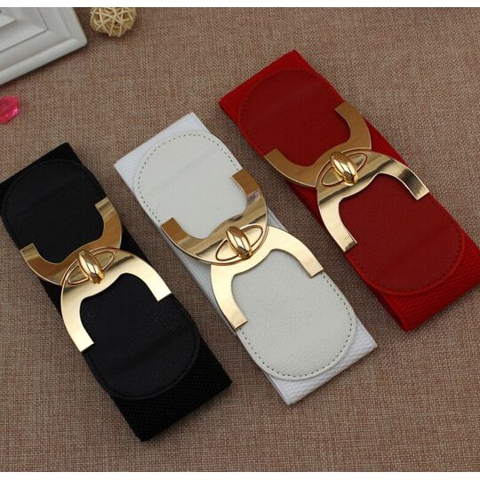 Женский ремень широкий, белый П4233