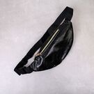 Жіноча поясна сумка, бананка, чорна П4237