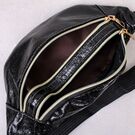 Жіноча поясна сумка, бананка, чорна П4237