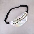 Жіноча поясна сумка, бананка, біла П4238