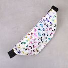 Жіноча поясна сумка, бананка "Метелики", біла П4276