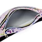 Женская поясная сумка, бананка "Бабочки", черная П4278