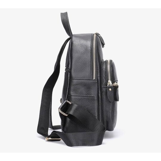 Рюкзак жіночий з шкіри, чорний П2759