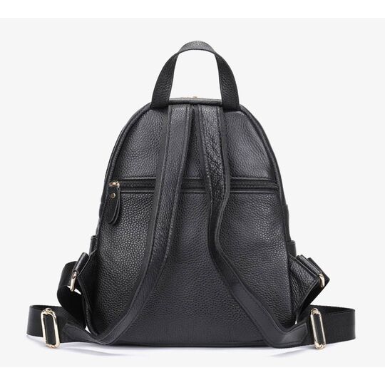 Рюкзак жіночий з шкіри, чорний П2759
