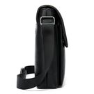 Чоловіча сумка з шкіри, чорна П4293