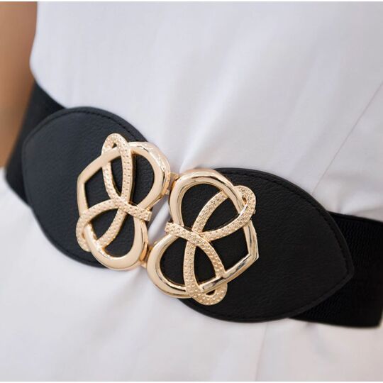 Широкий женский пояс, красный П4297