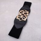 Широкий женский пояс, черный П4299