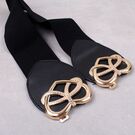 Широкий женский пояс, черный П4299