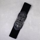 Широкий женский пояс, черный П4301