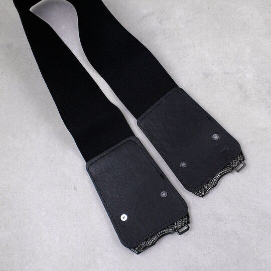 Широкий жіночий пояс, чорний П4302