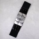 Широкий женский пояс, черный П4303