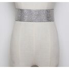 Широкий жіночий пояс в канцях, чорний П4306