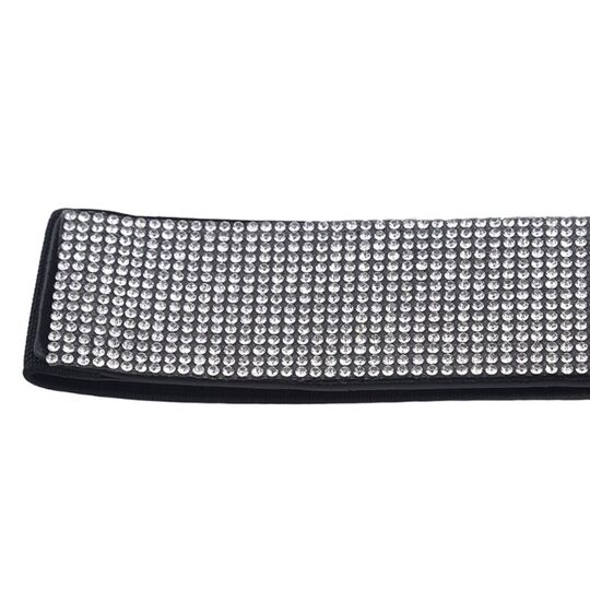 Широкий жіночий пояс в канцях, чорний П4306