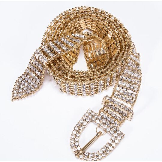 Женский ремень с камнями П4308