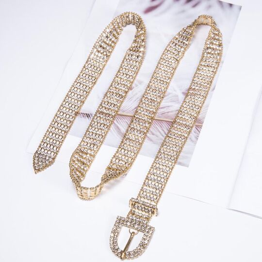 Женский ремень с камнями П4308