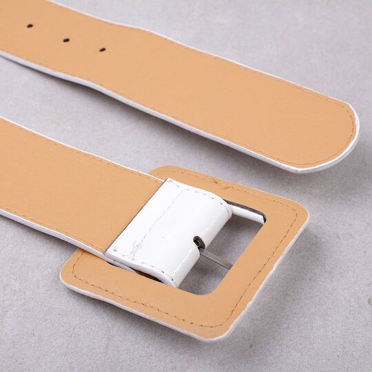 Жіночий широкий ремінь, білий П4317