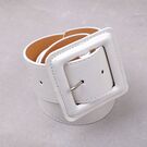 Жіночий широкий ремінь, білий П4317