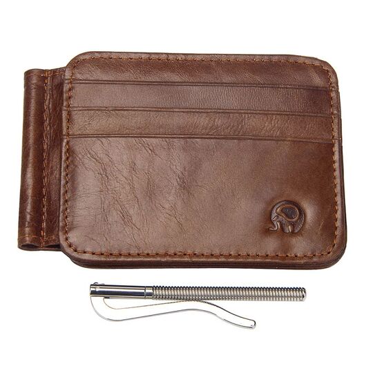 Зажим, кошелек, коричневый П0306 Зажим, кошелек, коричневый П0306