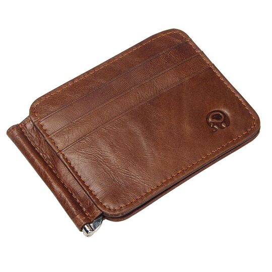 Зажим, кошелек, коричневый П0306 Зажим, кошелек, коричневый П0306