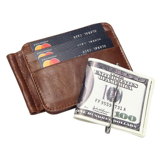 Зажим, кошелек, коричневый П0306 Зажим, кошелек, коричневый П0306