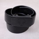 Чоловічий ремінь BISON DENIM, чорний П4341