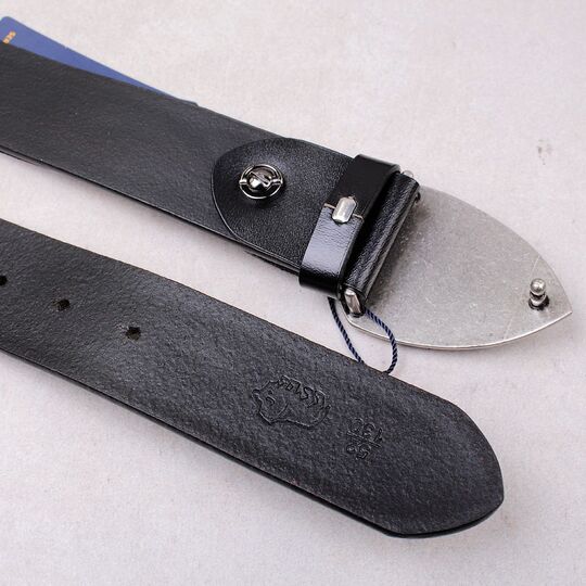 Чоловічий ремінь BISON DENIM, чорний П4342