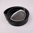 Чоловічий ремінь BISON DENIM, чорний П4342