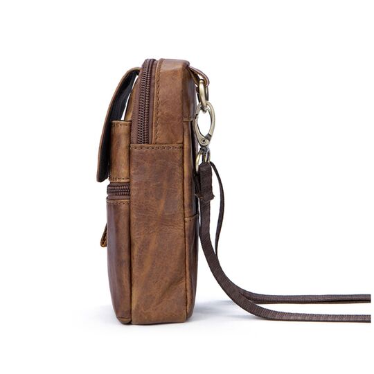 Чоловіча сумка на плече, коричнева П4344