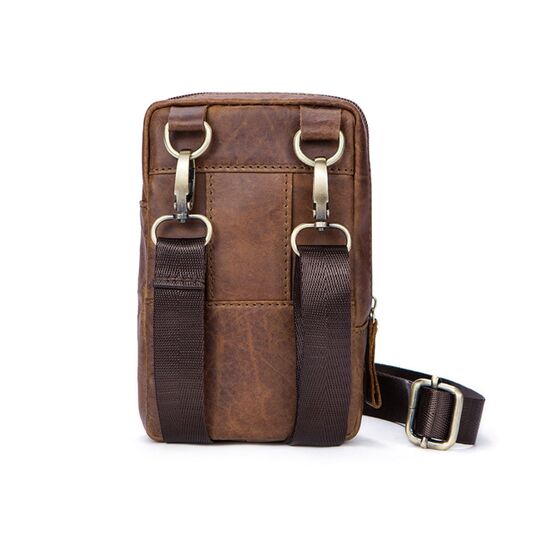 Чоловіча сумка на плече, коричнева П4344