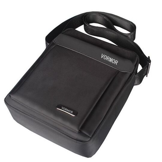 Мужская сумка VORMOR, черная с кошельком П0309