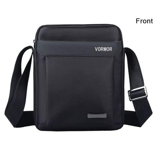 Мужская сумка VORMOR, черная с кошельком П0309