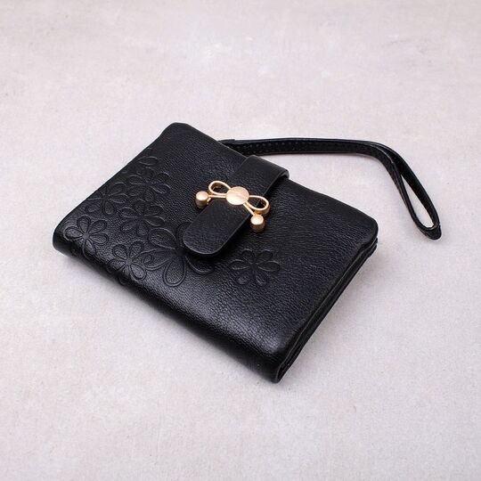 Жіночий гаманець, чорний П4369