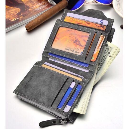 Чоловічий гаманець, чорний П0311