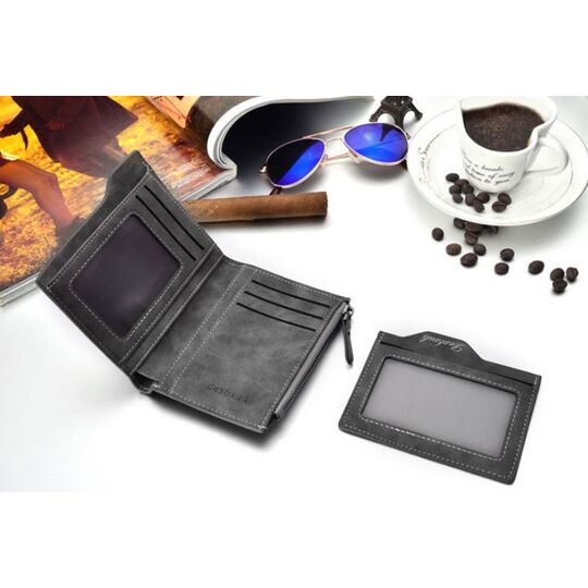 Чоловічий гаманець, чорний П0311