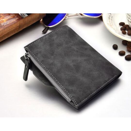 Мужской кошелек, серый П0312