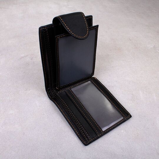 Чоловічий гаманець "WESTAL", чорний П4403