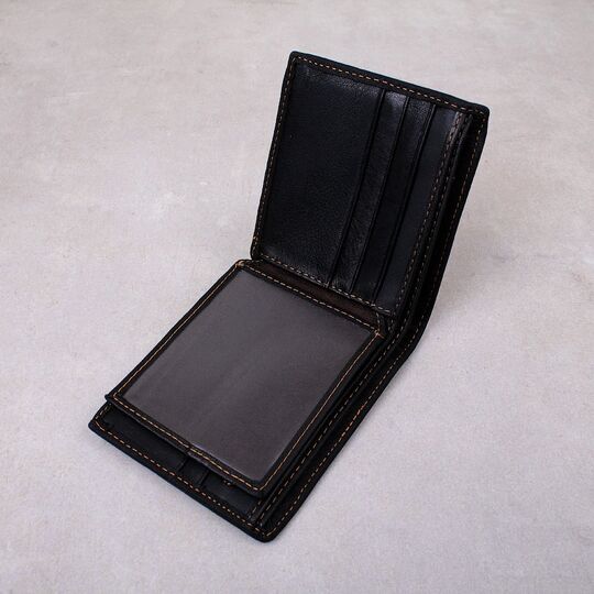 Мужской кошелек "WESTAL", черный П4408