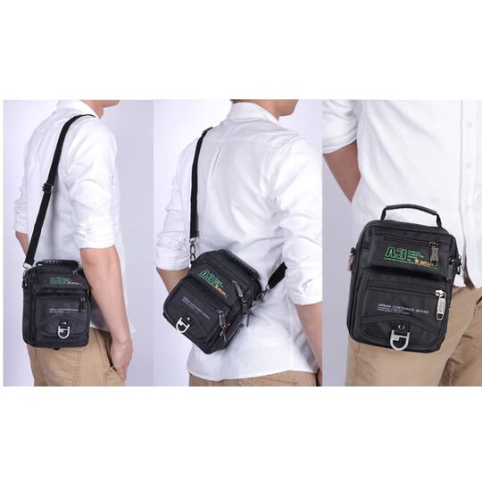 Чоловіча сумка на плече, зелена П4414