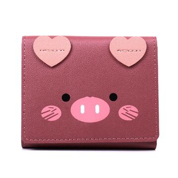 Женский кошелек "Свинка", розовый П4422