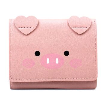 Жіночий гаманець "Свинка", рожевий П4424