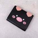 Жіночий гаманець "Свинка", чорний П4426