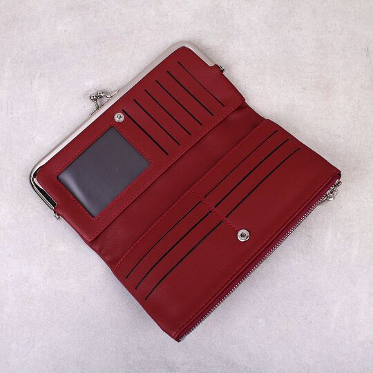 Жіночий гаманець "WEICHEN", червоний П4457