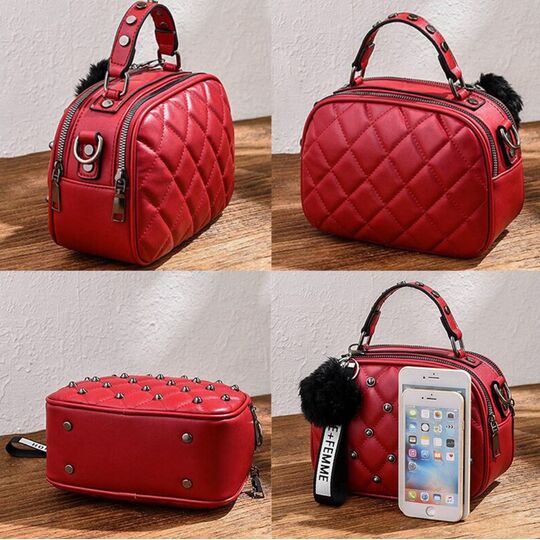 Женская сумка, красная П4464