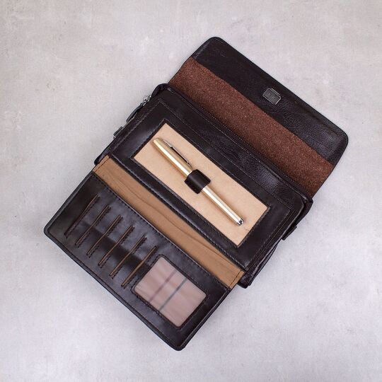 Барсетка мужская "JEEP BULUO", коричневая П4506