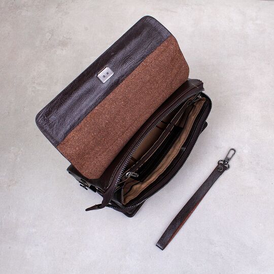 Барсетка мужская "JEEP BULUO", коричневая П4506