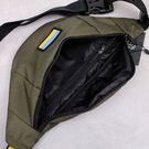 Сумка поясная, бананка "Ukraine", зеленая П4516